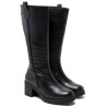 BOTAS DE PIEL CON CREMALLERA NEGRO MAR PORRONET