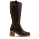 BOTAS DE PIEL CON CREMALLERA MOKA MAR PORRONET - Querol online