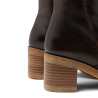BOTAS DE PIEL CON CREMALLERA MOKA MAR PORRONET