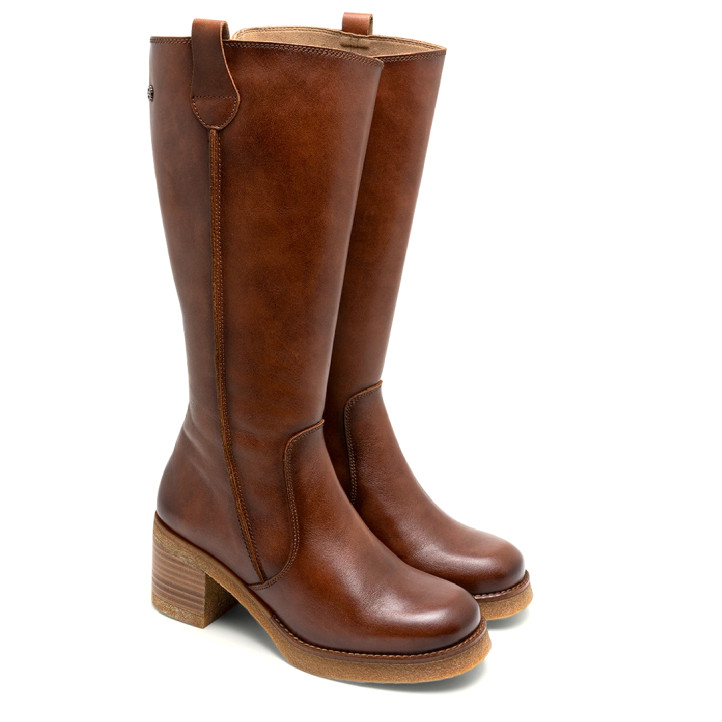 BOTAS DE PIEL CON CREMALLERA CUERO MAR PORRONET - Querol online