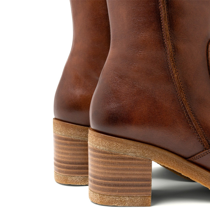 BOTAS DE PIEL CON CREMALLERA CUERO MAR PORRONET - Querol online