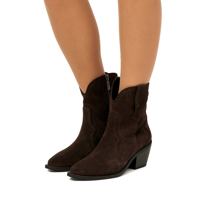 BOTINES DE MUJER MUSTANG DAPHNE MARRON 55302 61414 - Querol online