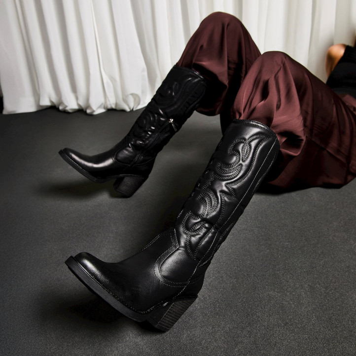 BOTAS DE MUJER MUSTANG TIJUANA NEGRO 54969 61408 - Querol online