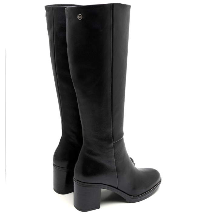 BOTAS DE PIEL DE TACÓN NEGRO RITA PORRONET - Querol online