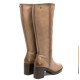 BOTAS DE PIEL DE TACÓN TAUPE RITA PORRONET - Querol online