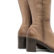 BOTAS DE PIEL DE TACÓN TAUPE RITA PORRONET - Querol online