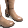 BOTAS DE PIEL DE TACÓN TAUPE RITA PORRONET