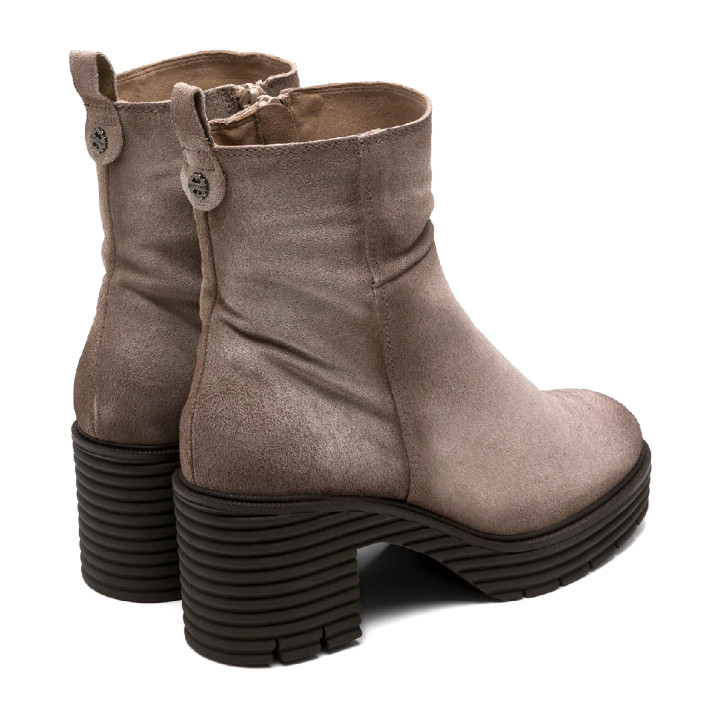 BOTAS DE SERRAJE CON CREMALLERA ARENA MICHELLE PORRONET - Querol online