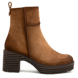 BOTAS DE SERRAJE CON CREMALLERA CUERO MICHELLE PORRONET - Querol online