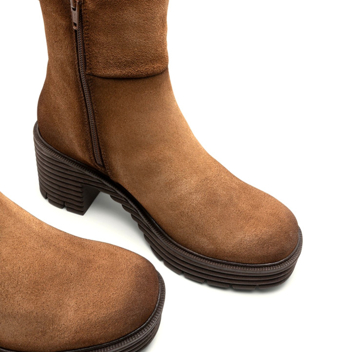 BOTAS DE SERRAJE CON CREMALLERA CUERO MICHELLE PORRONET - Querol online