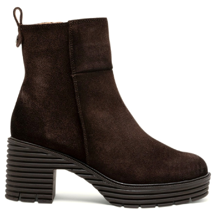 BOTAS DE SERRAJE CON CREMALLERA MOKA MICHELLE PORRONET - Querol online