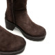 BOTAS DE SERRAJE CON CREMALLERA MOKA MICHELLE PORRONET - Querol online