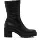 BOTAS DE PIEL CON CREMALLERA NEGRO MILEY PORRONET - Querol online