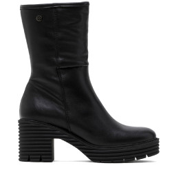 BOTAS DE PIEL CON CREMALLERA NEGRO MILEY PORRONET - Querol online