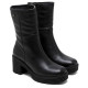 BOTAS DE PIEL CON CREMALLERA NEGRO MILEY PORRONET - Querol online
