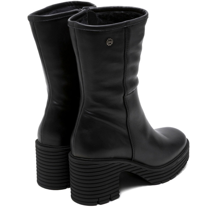 BOTAS DE PIEL CON CREMALLERA NEGRO MILEY PORRONET - Querol online