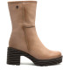 BOTAS DE PIEL CON CREMALLERA TAUPE MILEY PORRONET - Querol online