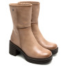 BOTAS DE PIEL CON CREMALLERA TAUPE MILEY PORRONET