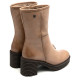 BOTAS DE PIEL CON CREMALLERA TAUPE MILEY PORRONET - Querol online