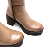 BOTAS DE PIEL CON CREMALLERA TAUPE MILEY PORRONET