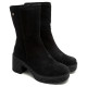 BOTAS DE PIEL DE TACÓN NEGRO MARINA PORRONET - Querol online