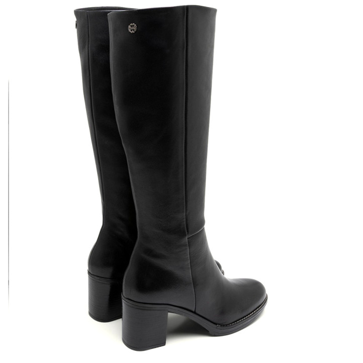 Botas tacón Porronet DE PIEL DE TACÓN NEGRO RITA - Querol online