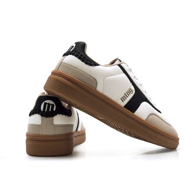 Sabatilles urban Mustang cumbia blanques amb detalls en negre i beix - Querol online