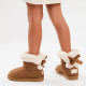 Botins Conguitos marrons amb llaç i pelito waterproof - Querol online