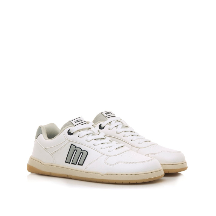 Zapatillas deportivas Mustang free miami blancas con logo gris barefoot - Querol online