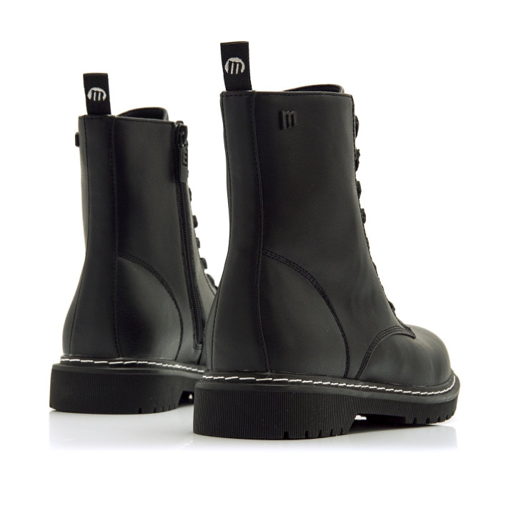 Botins plans Mustang storm low negres d'estil militar amb tirador posterior - Querol online