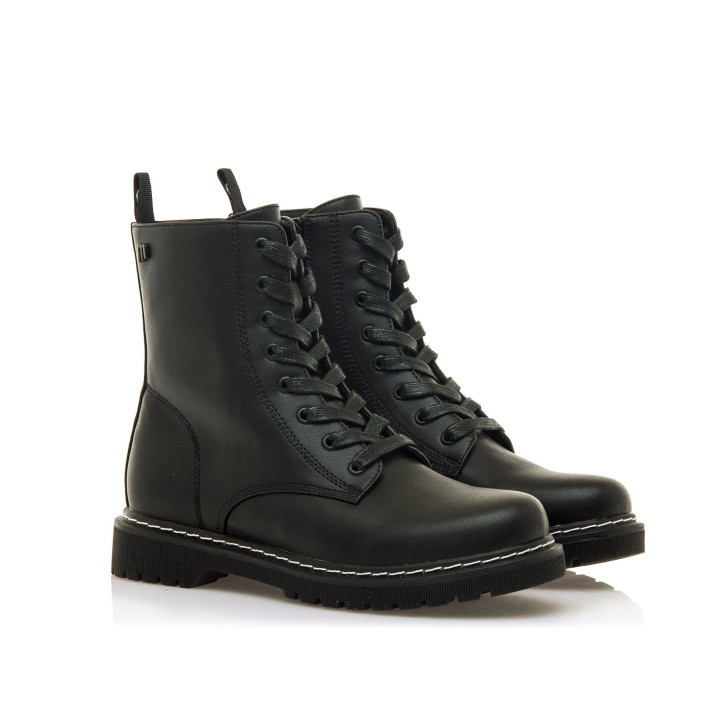 Botins plans Mustang storm low negres d'estil militar amb tirador posterior - Querol online