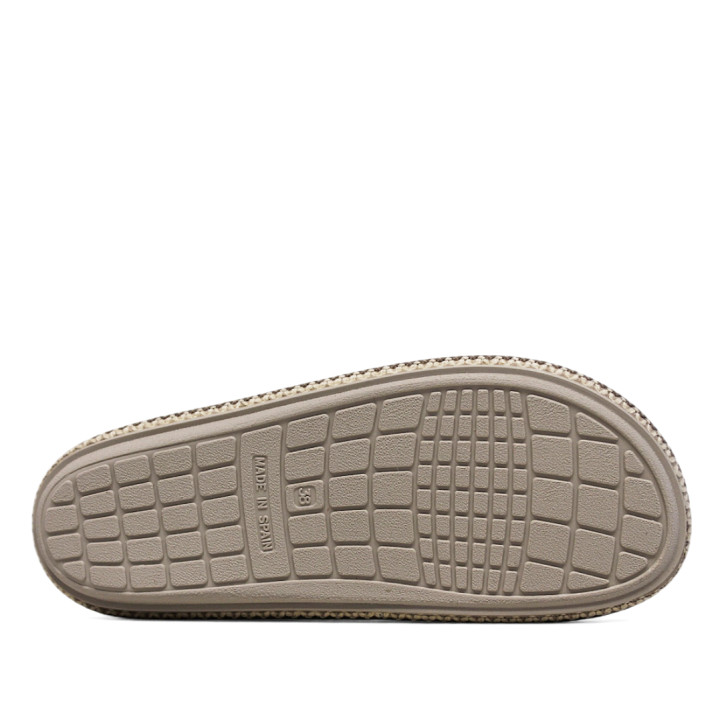 Zapatillas casa CM Confort beige de tejido suave con interior cálido - Querol online