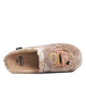 Sabatilles casa CM Confort beix de pèl suau amb brodat decoratiu