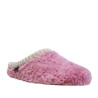 Zapatillas casa CM Confort rosas de pelo suave con ribete de punto
