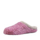 Zapatillas casa CM Confort rosas de pelo suave con ribete de punto - Querol online
