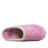 Zapatillas casa CM Confort rosas de pelo suave con ribete de punto
