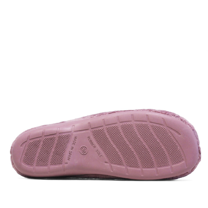 Zapatillas casa CM Confort rosas de pelo suave con cierre de velcro - Querol online