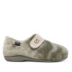 Zapatillas casa CM Confort verdes de pelo suave con cierre de velcro - Querol online