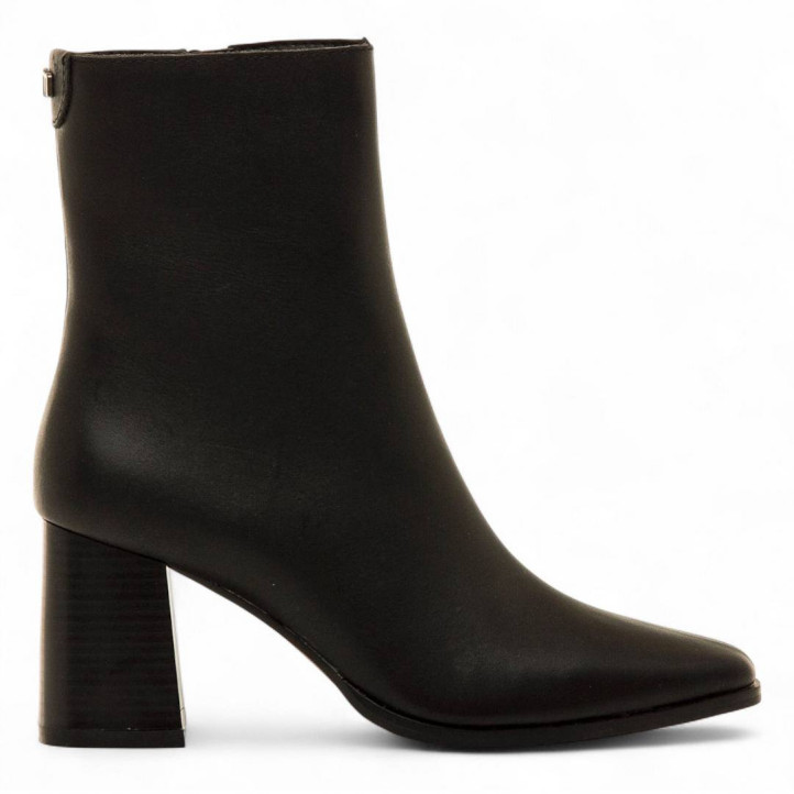 Botins de taló Mustang meghan negres amb costura central de pell - Querol online