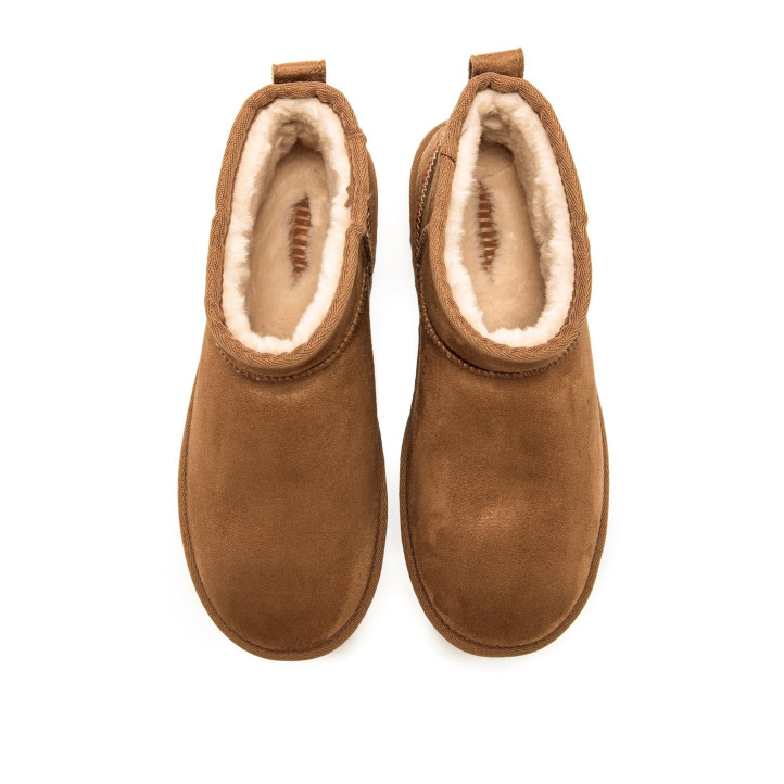 Botines plataforma Mustang nivia marrones estilo australianas con plataforma - Querol online