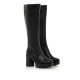 Botas tacón Mustang new 67 negras con tacón ancho y plataforma - Querol online
