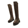 Botas planas Mustang campa marrones con caña elástica