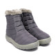 Botines planos Stay grises verdosos acolchados con pelito y cremallera - Querol online