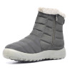 Botins plans grises encoixinades amb pelito i cremallera
