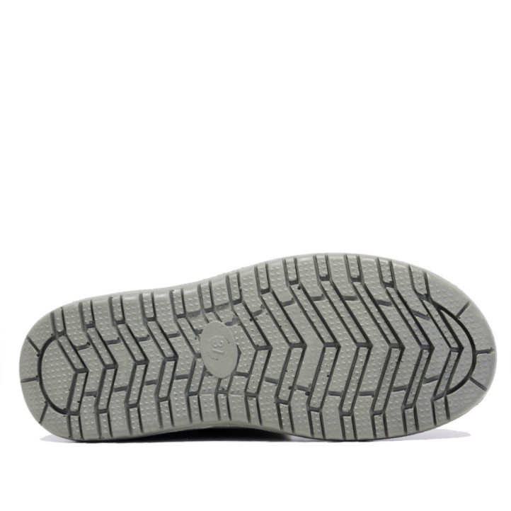 Botins plans grises encoixinades amb pelito i cremallera - Querol online