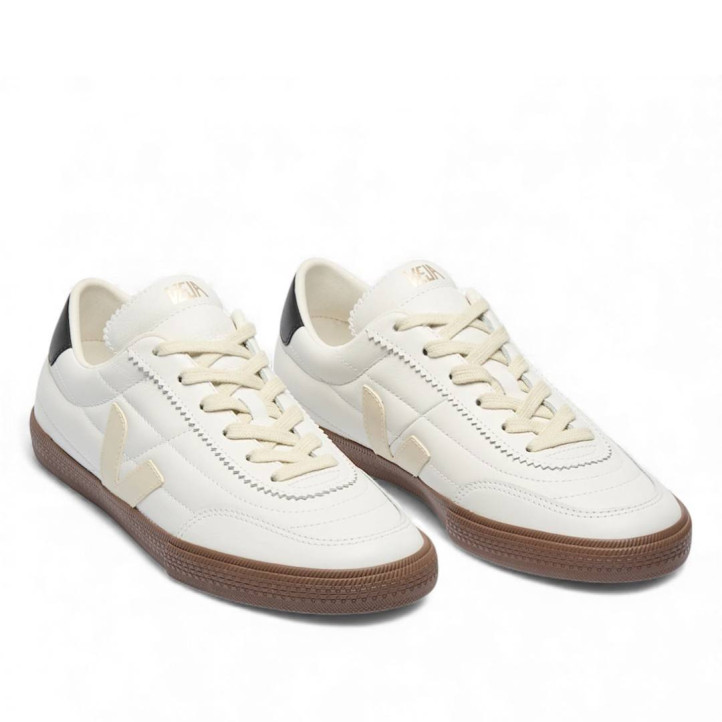 Zapatillas urban VEJA panenka leather white black mujer - Querol online