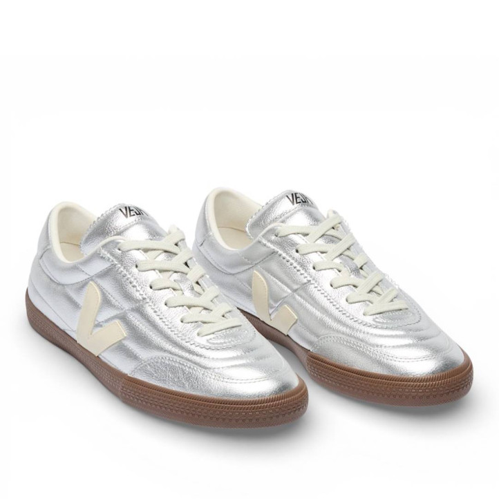 Zapatillas urban VEJA panenka leather silver white pierre bark mujer - Querol online