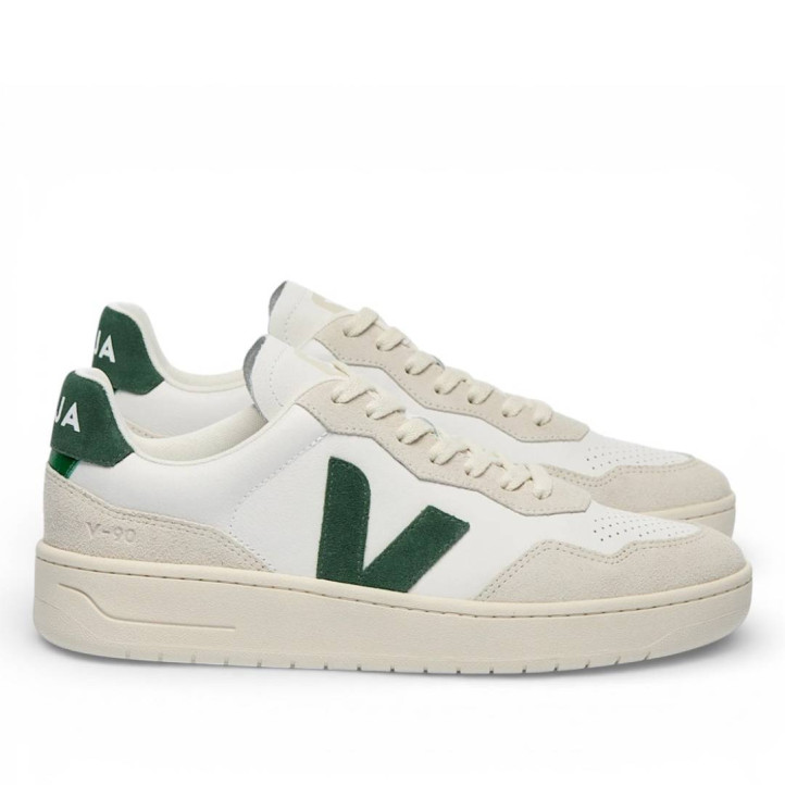 Zapatillas deportivas VEJA v-90 leather white cyprus hombre - Querol online