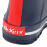 Botas agua Kickers kickrain azul marino con detalles verdes y rojos