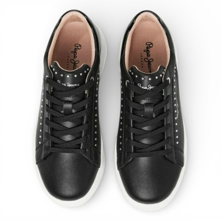 Zapatillas urban Pepe Jeans yara choice negras con tachuelas - Querol online